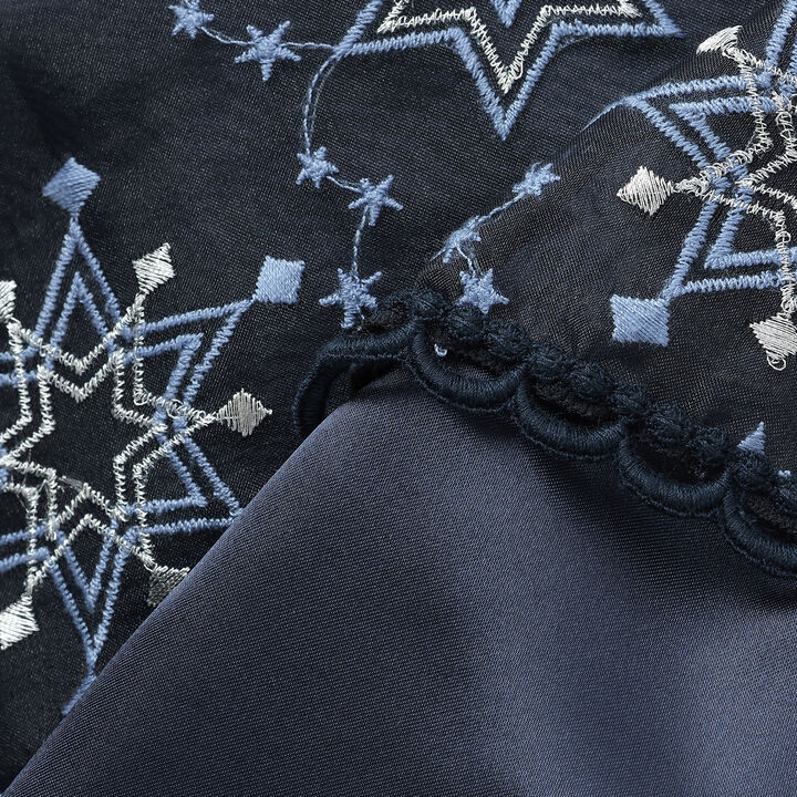 Sparkling Star Embroidery Dress,Navy, medium image number 11