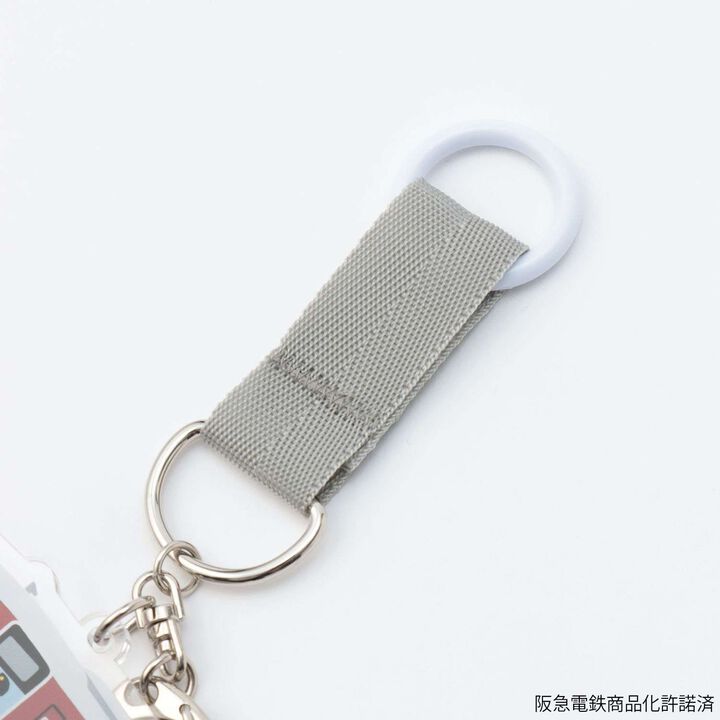Hankyu Train Keychain,Deep red, medium image number 4