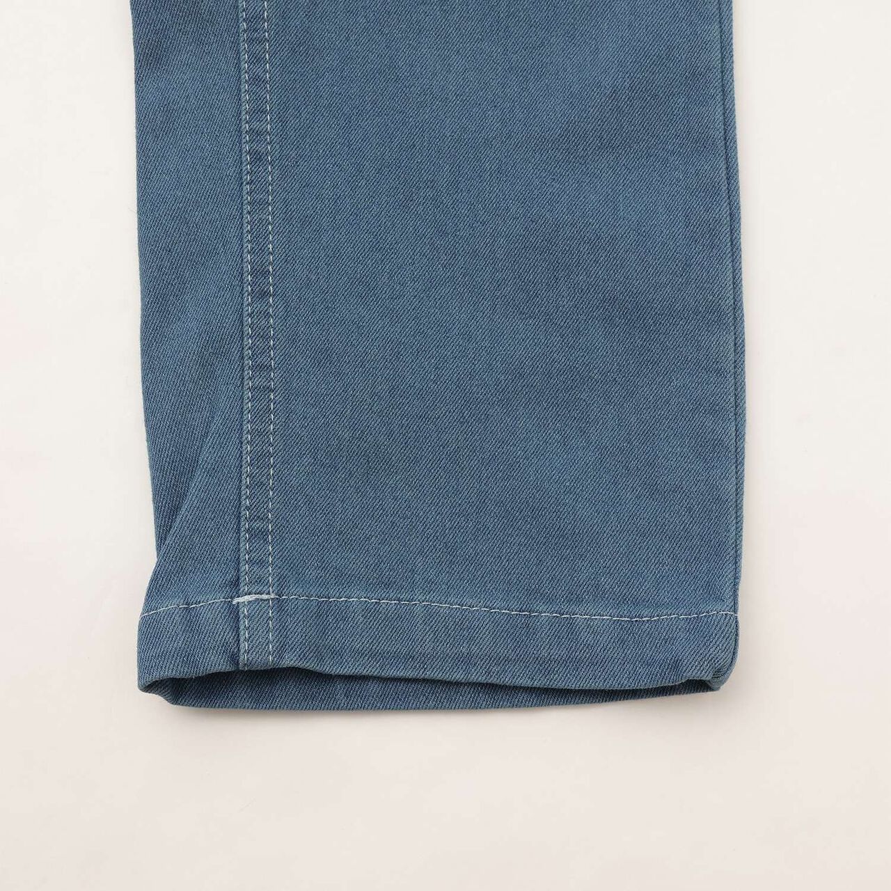 Wool Lined Stretch Denim Slim Pants,Light blue, large image number 5