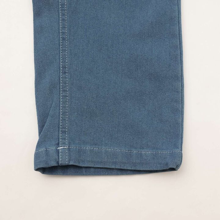 Wool Lined Stretch Denim Slim Pants,Light blue, medium image number 5