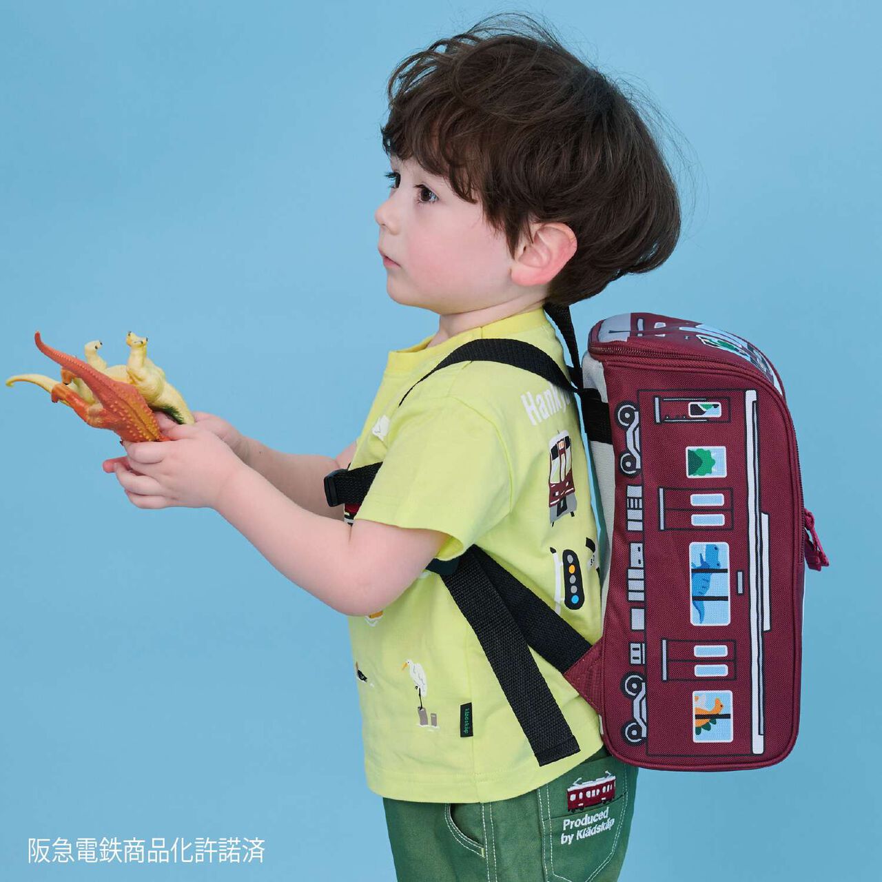 Hankyu Train Backpack,Deep red, large image number 10