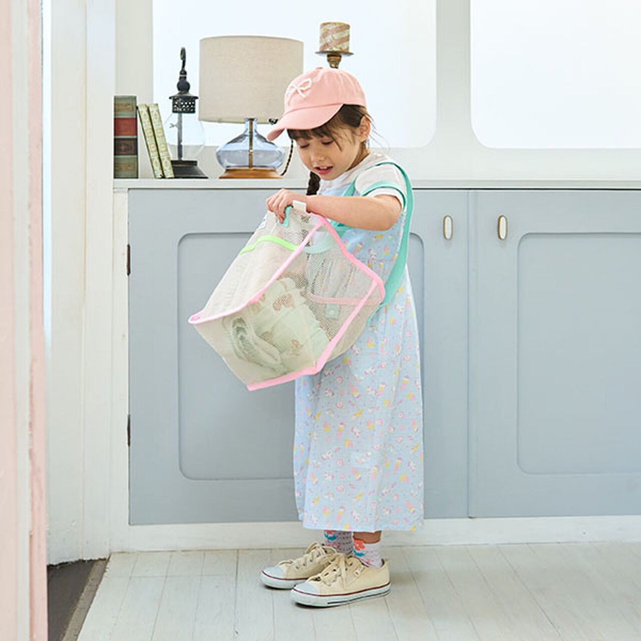 Mesh Bag,Emerald green, large image number 4