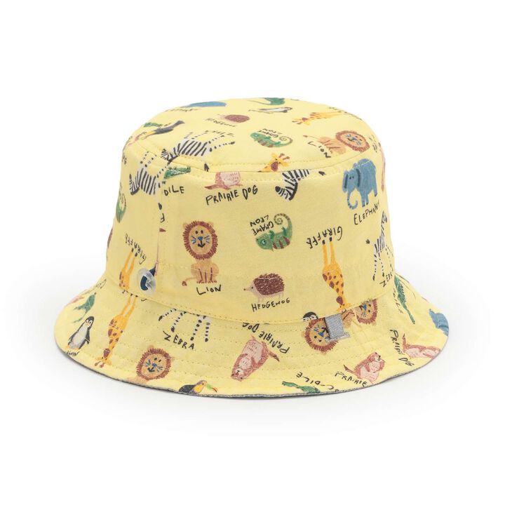 Reversible Animal Pattern Bucket Hat,Off white, medium image number 1