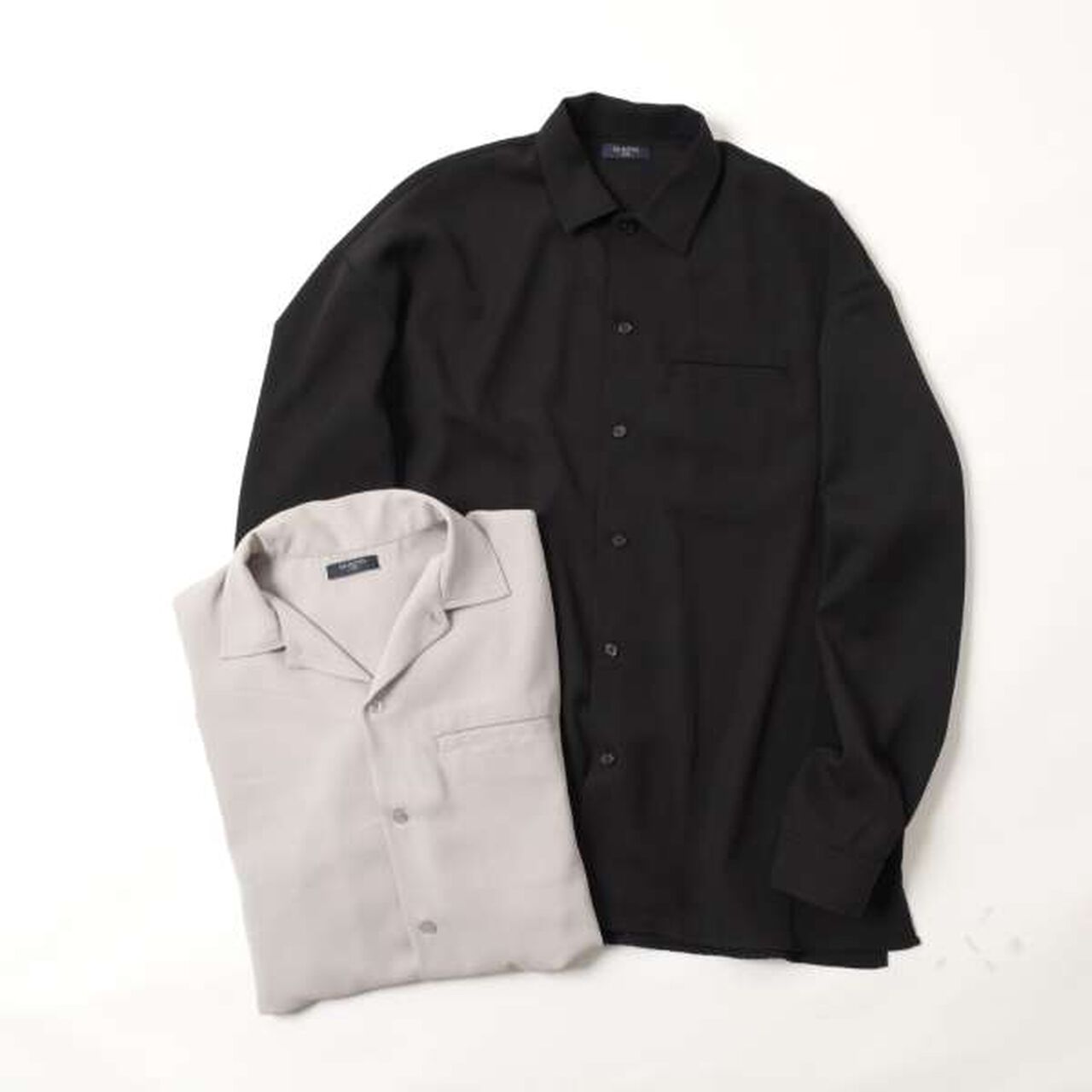 [Adult Size Available] [Set Up Compatible] Melty Open Collar Shirt,Light gray, large image number 11