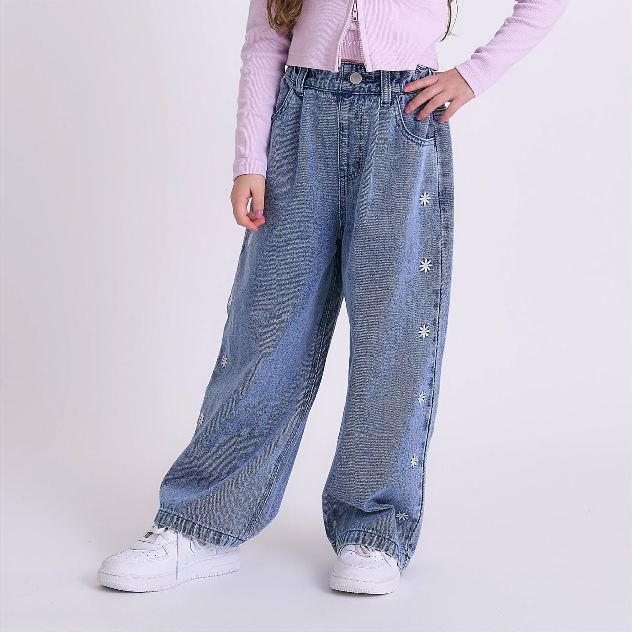 Graphic Assorted Denim Pants,Sax blue, large image number 10