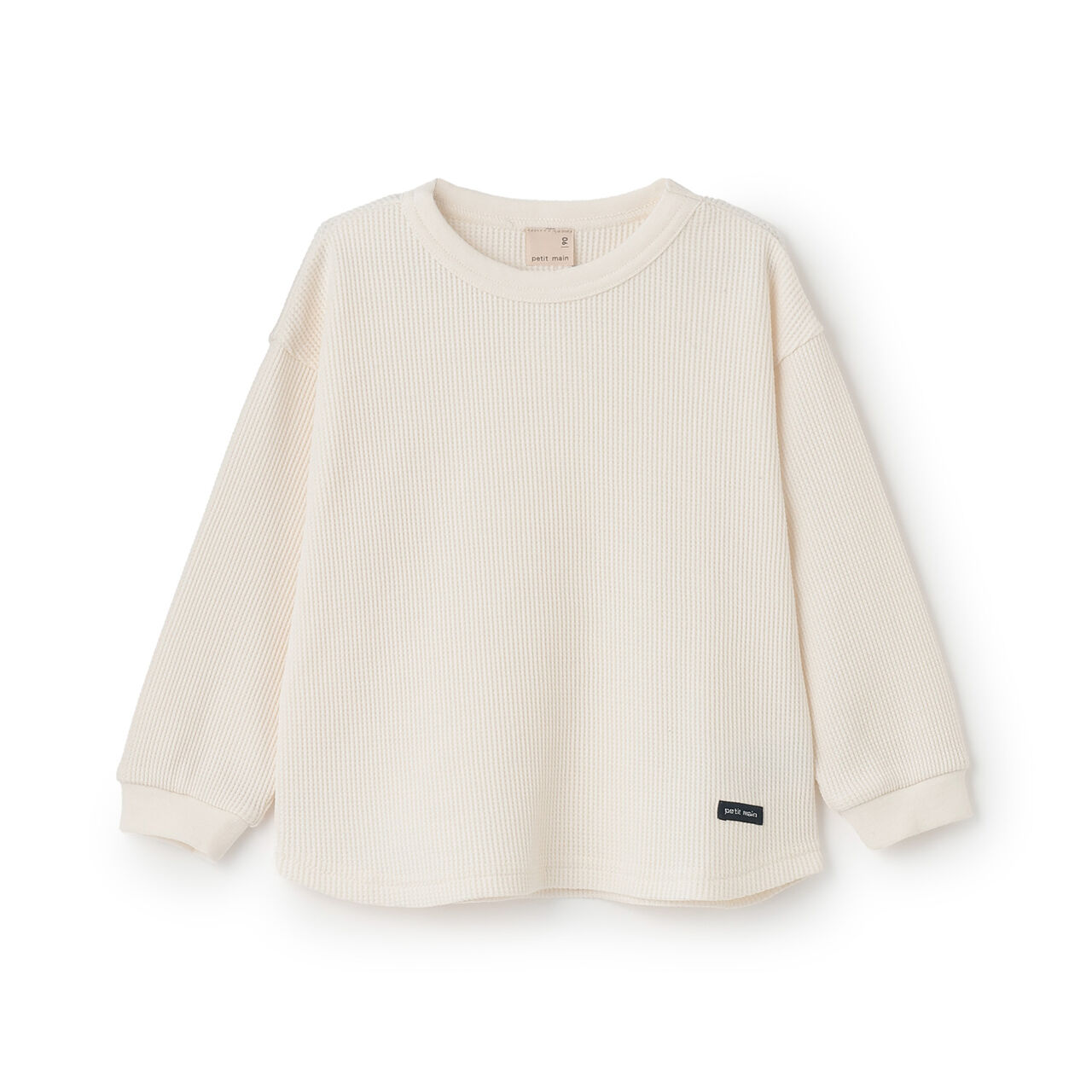[GOOD PRICE] Waffle Long-Sleeve T-Shirt,Pearl white, large image number 0
