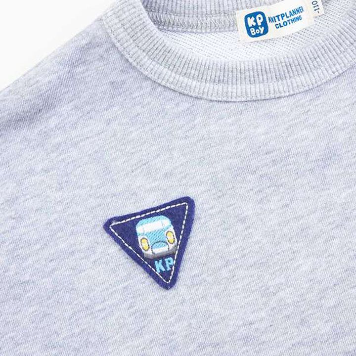 KPBOY Train Embroidery Mini Fleece Set (80-120),Blue, medium image number 4