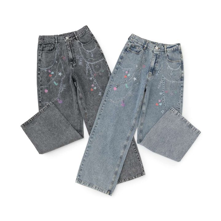 [LTXC] Charm Design Denim Wide Pants,Gray, medium image number 9