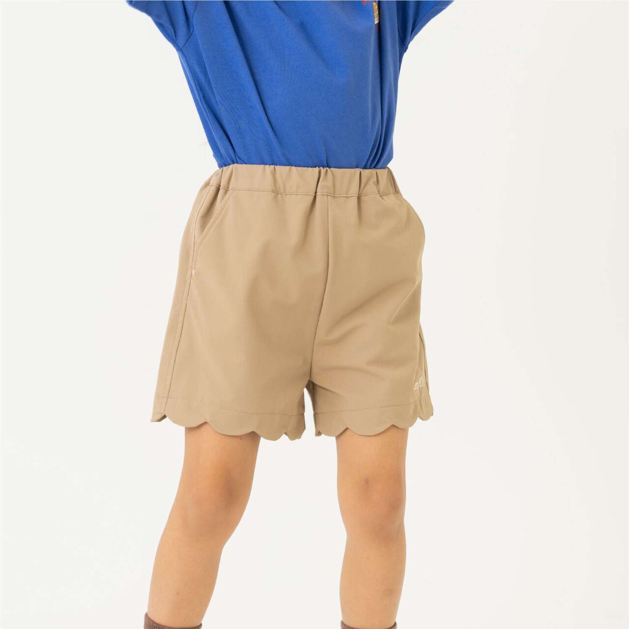 [Land and Water Use] Scallop Trim Shorts,Beige, large image number 6