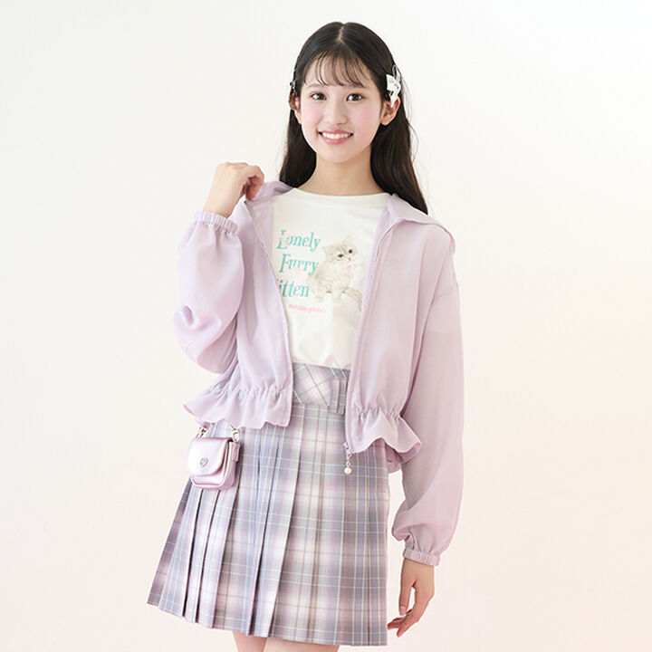 [Cool Touch UV Protection] Sheer Short Parka,Pink, medium image number 2