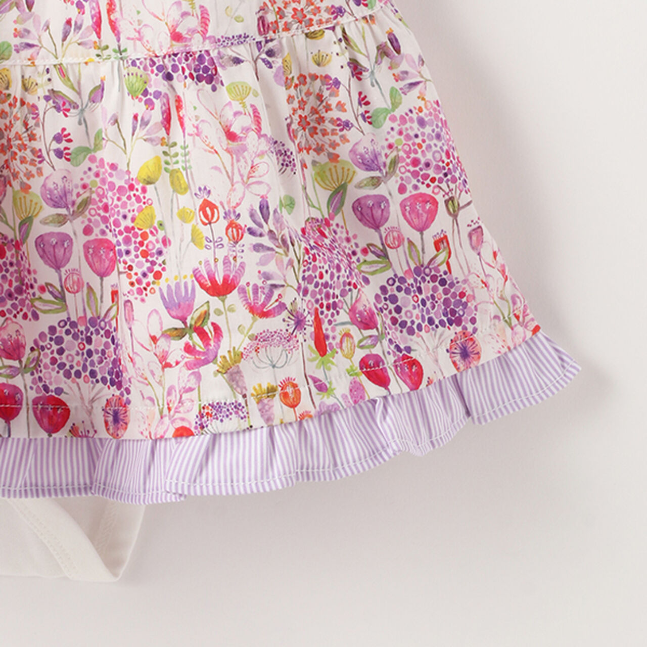 Broad Print Bodysuit Set,Blue, large image number 5