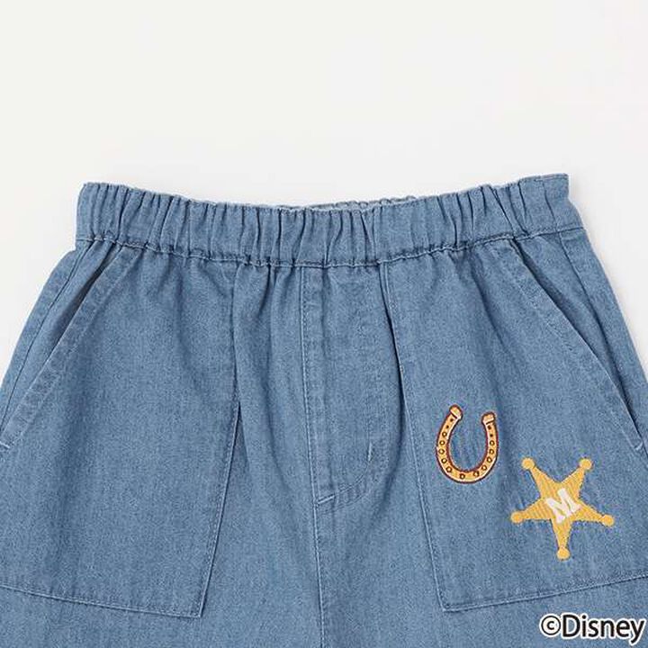 [Disney] Embroidered Half Pants,Brown, medium image number 8