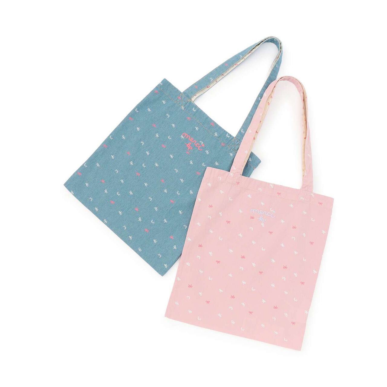 Denim All-Over Print Bag,Blue, large image number 4