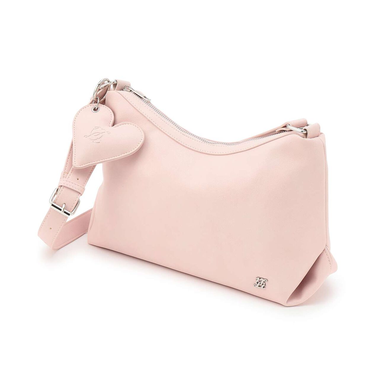 Heart Charm Shoulder Bag,Pink, large image number 3