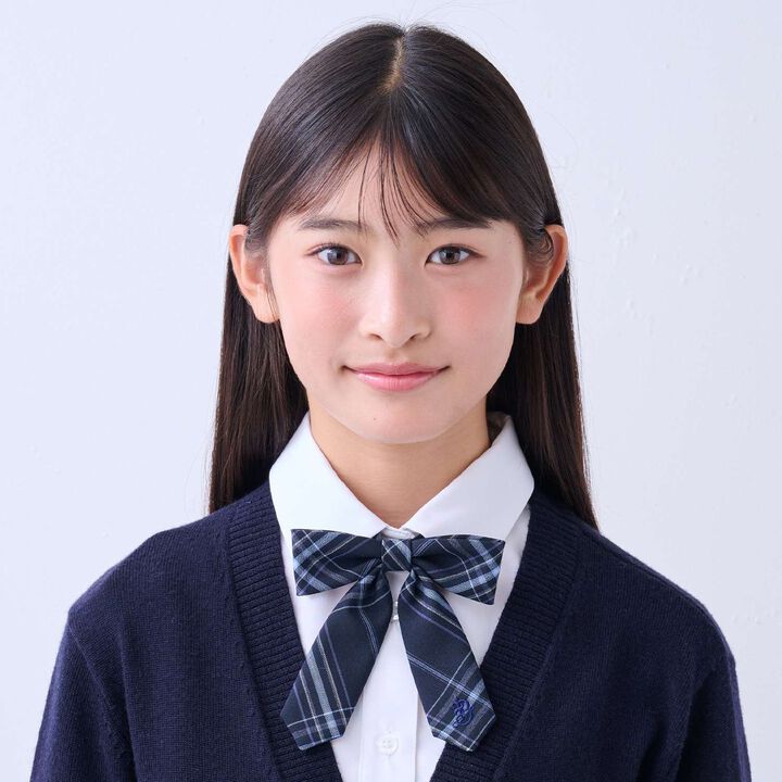 [Graduation Attire] Check Ribbon Tie,Navy, medium image number 8