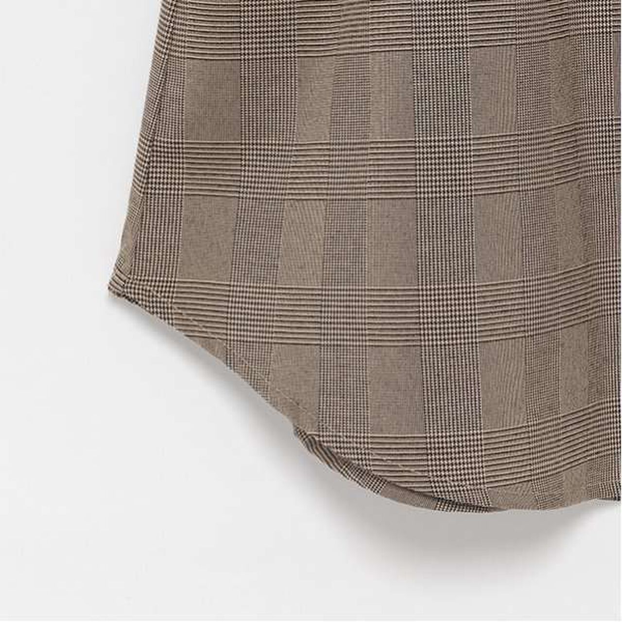 Glen Checkered One-Piece Dress with Bustier,Gray, large image number 16