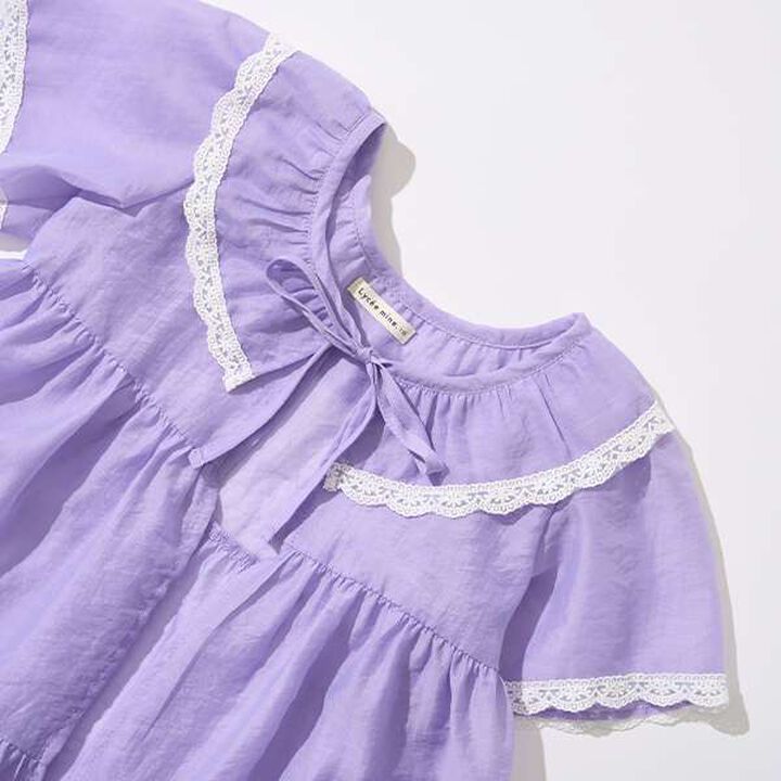 Sheer Gathered Top,Pink, medium image number 4