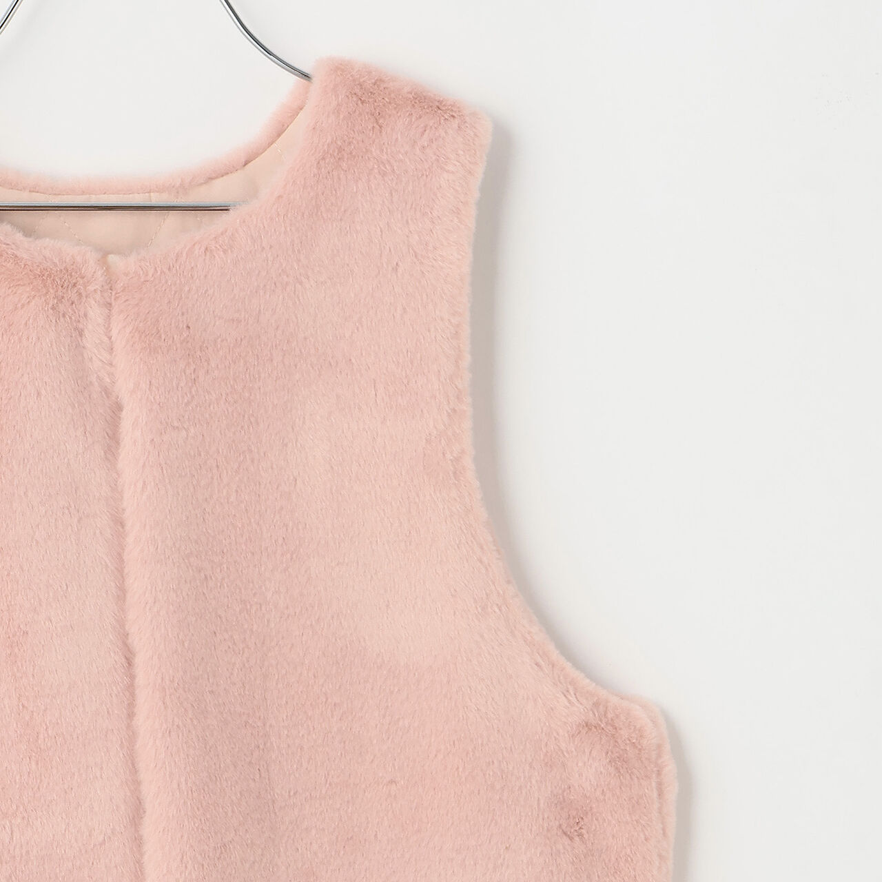 [Reversible] Faux Fur & Quilted Vest,Off white, large image number 6
