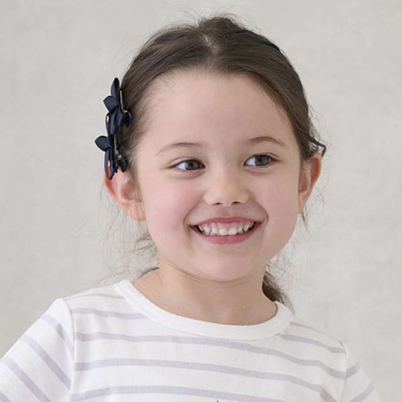 Ribbon Hair Clips 2P,Sax blue, large image number 28