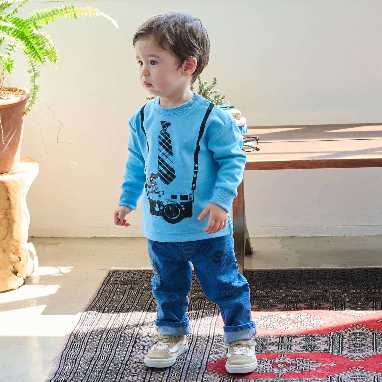 Camera Trompe-l'&oelig;il Sweatshirt,Light gray, large image number 14