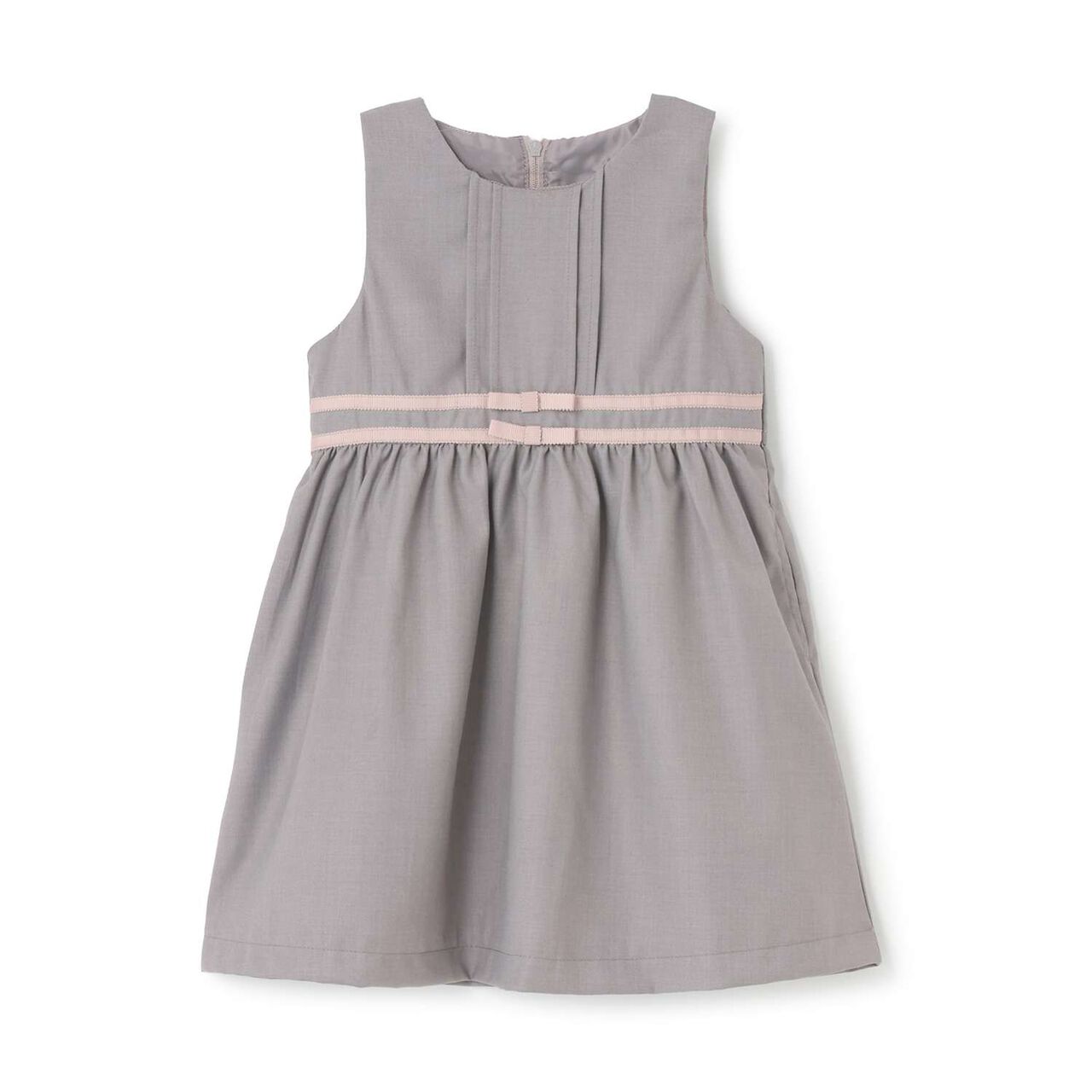 Semi-Formal Waist Ribbon Jumper Skirt,Greige, large image number 5