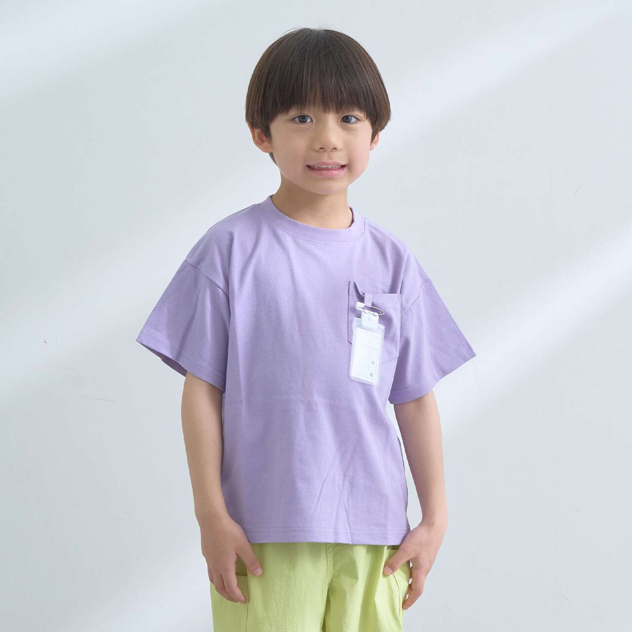 [Stain Resistant, Quick Dry & UV] Comfortable Jersey Loose Fit Basic T-Shirt with Easy Name Tag Attachment,Light green, large image number 2