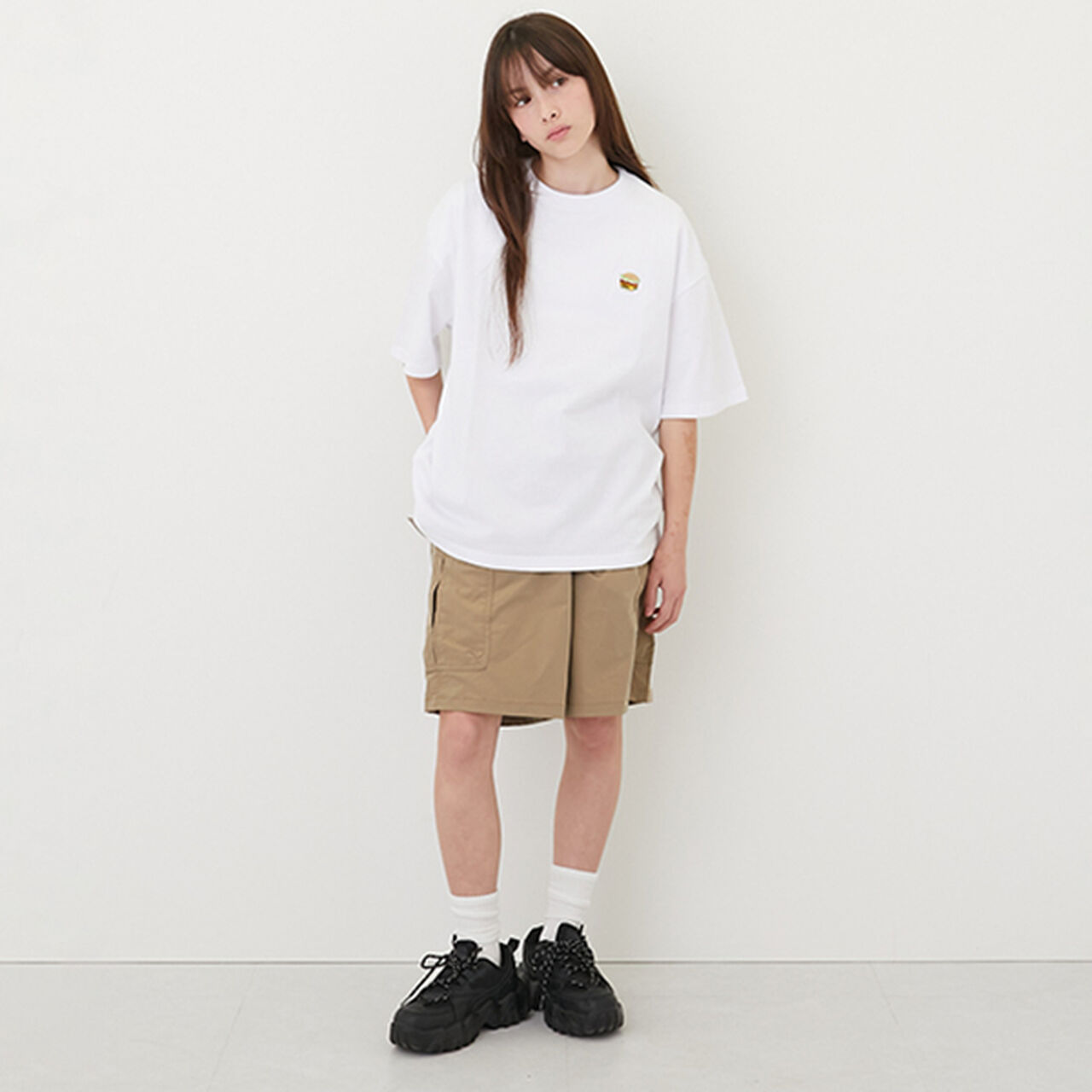 [Cool Touch] High Cool Cotton Hood Print Short Sleeve T-Shirt,Brown, large image number 20