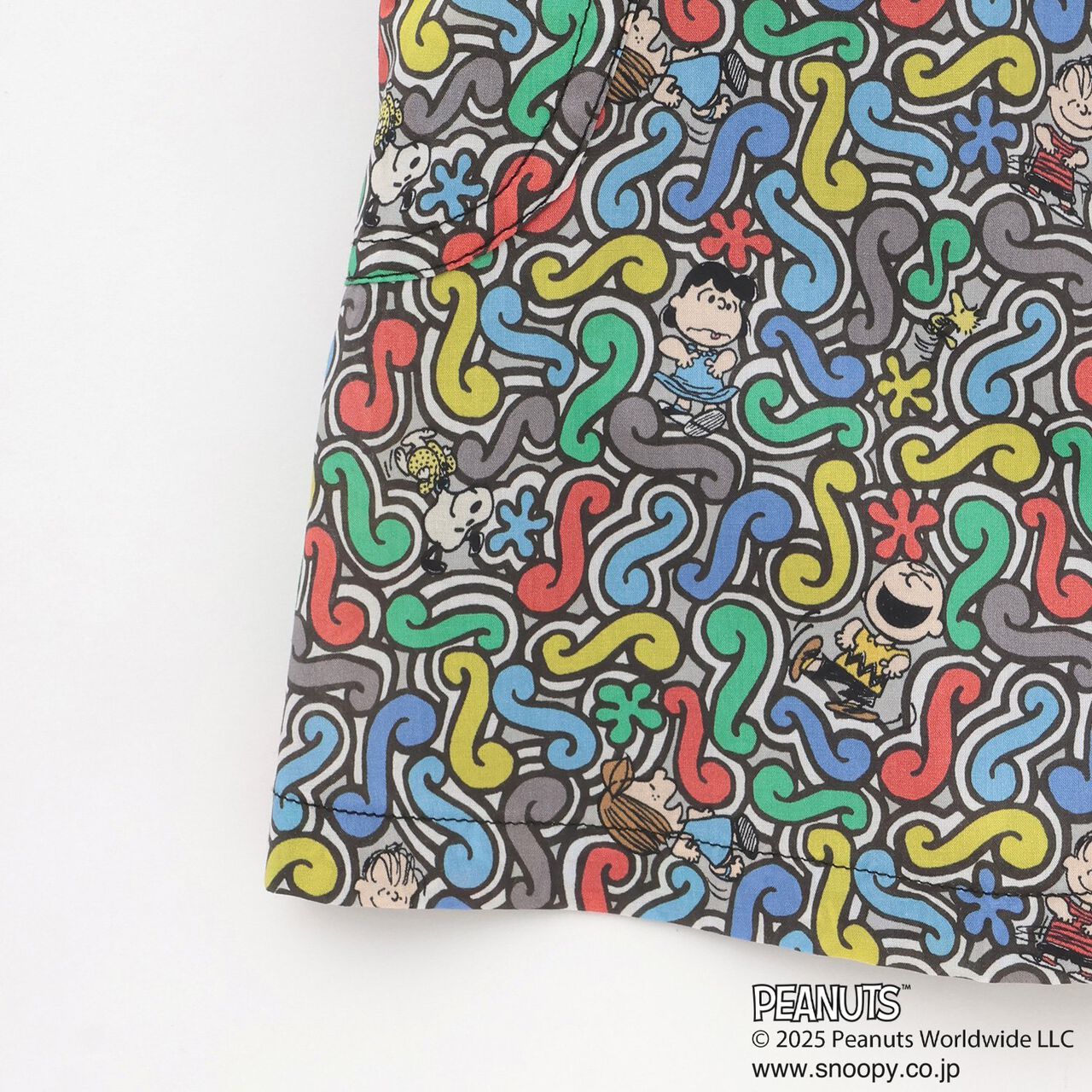 [PEANUTS] Denim Panel Jumper Skirt,Black, large image number 5