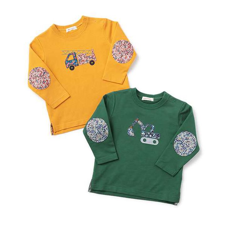 Liberty Fabric Working Cars Sweatshirt,Mustard, medium image number 2