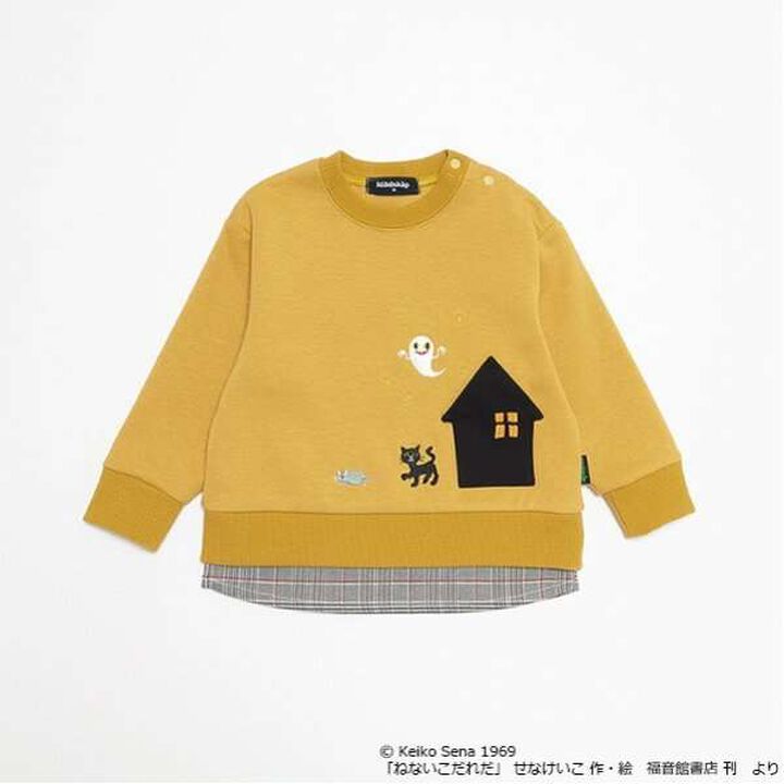 [The Sleepless Child] Check Hem Sweatshirt,Mustard, medium image number 8