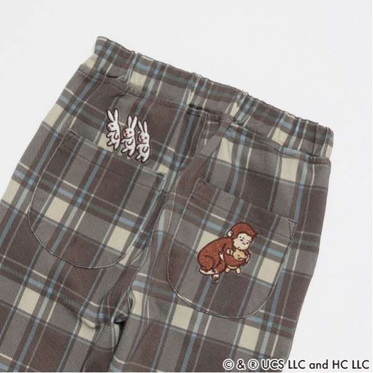 Curious George Embroidered Pants,Brown, large image number 9