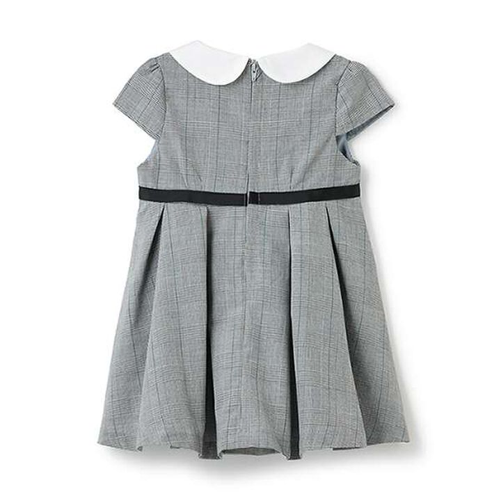 Occasion Collar Pleated One-Piece Dress,Light gray, medium image number 12