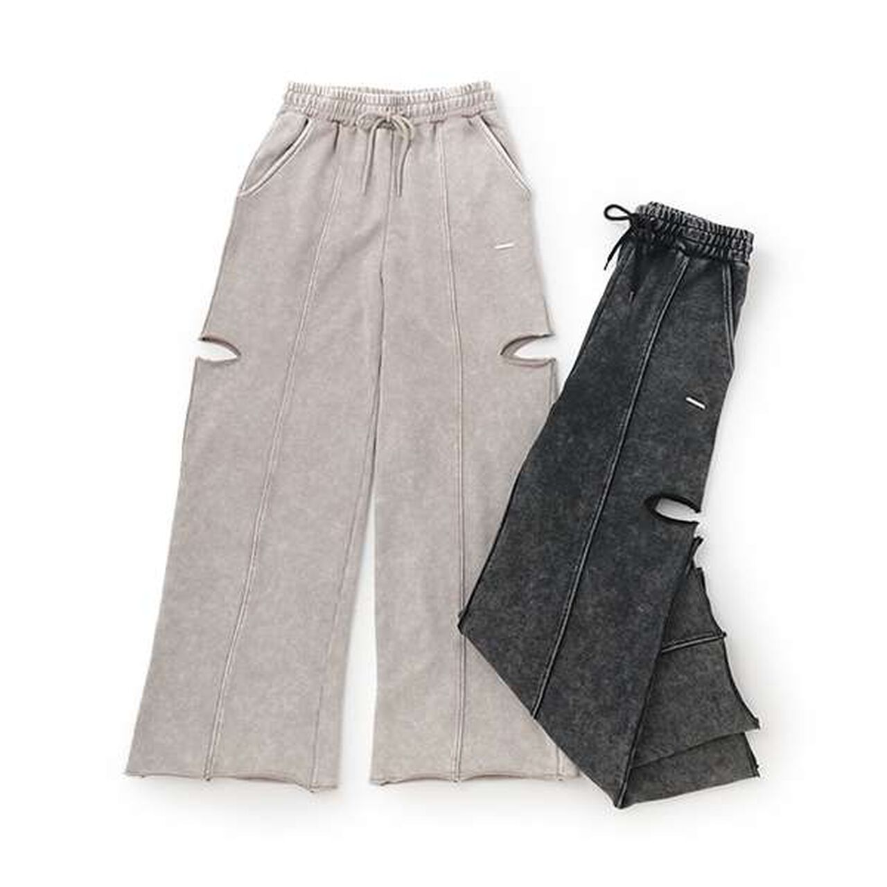 [LTXC] Vintage Style Slit Sweatpants,Gray, large image number 6