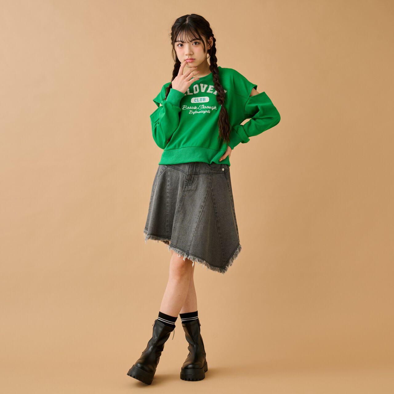 Shoulder Slit Pullover,Red, large image number 3