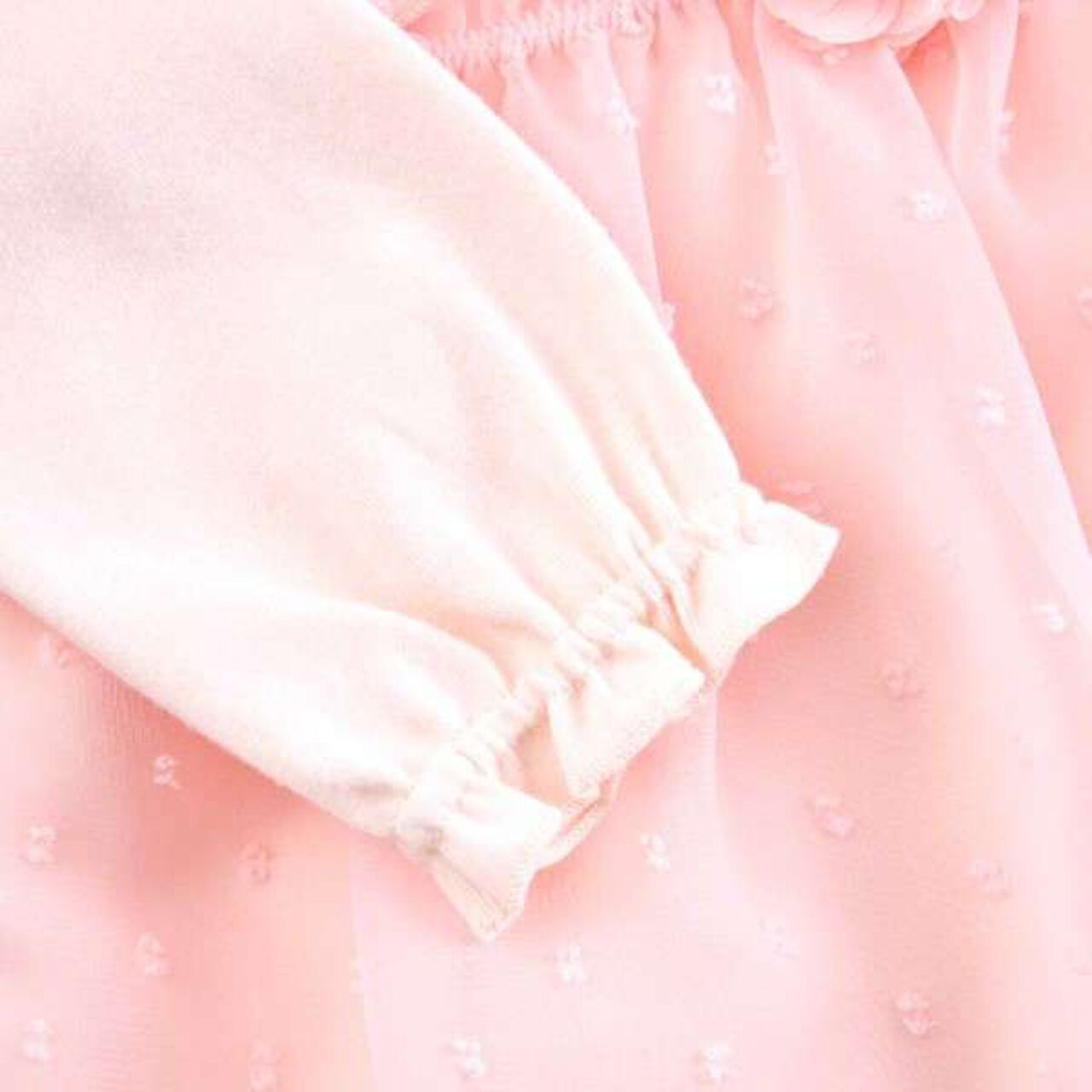 KP Floral Motif Chiffon Tunic & Romper Set,Off white, large image number 5