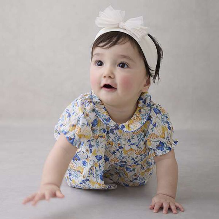 Floral Tunic Pants Set,Blue, medium image number 1