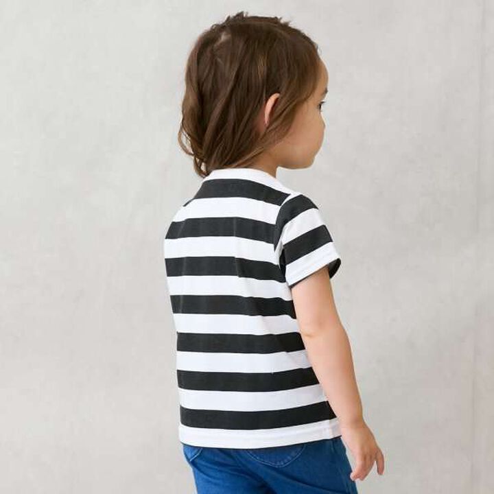 [Gabby] Striped T-Shirt,Black, medium image number 3