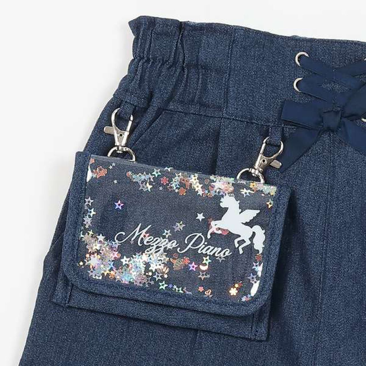 Sparkling Shorts with Pockets,Navy, large image number 2