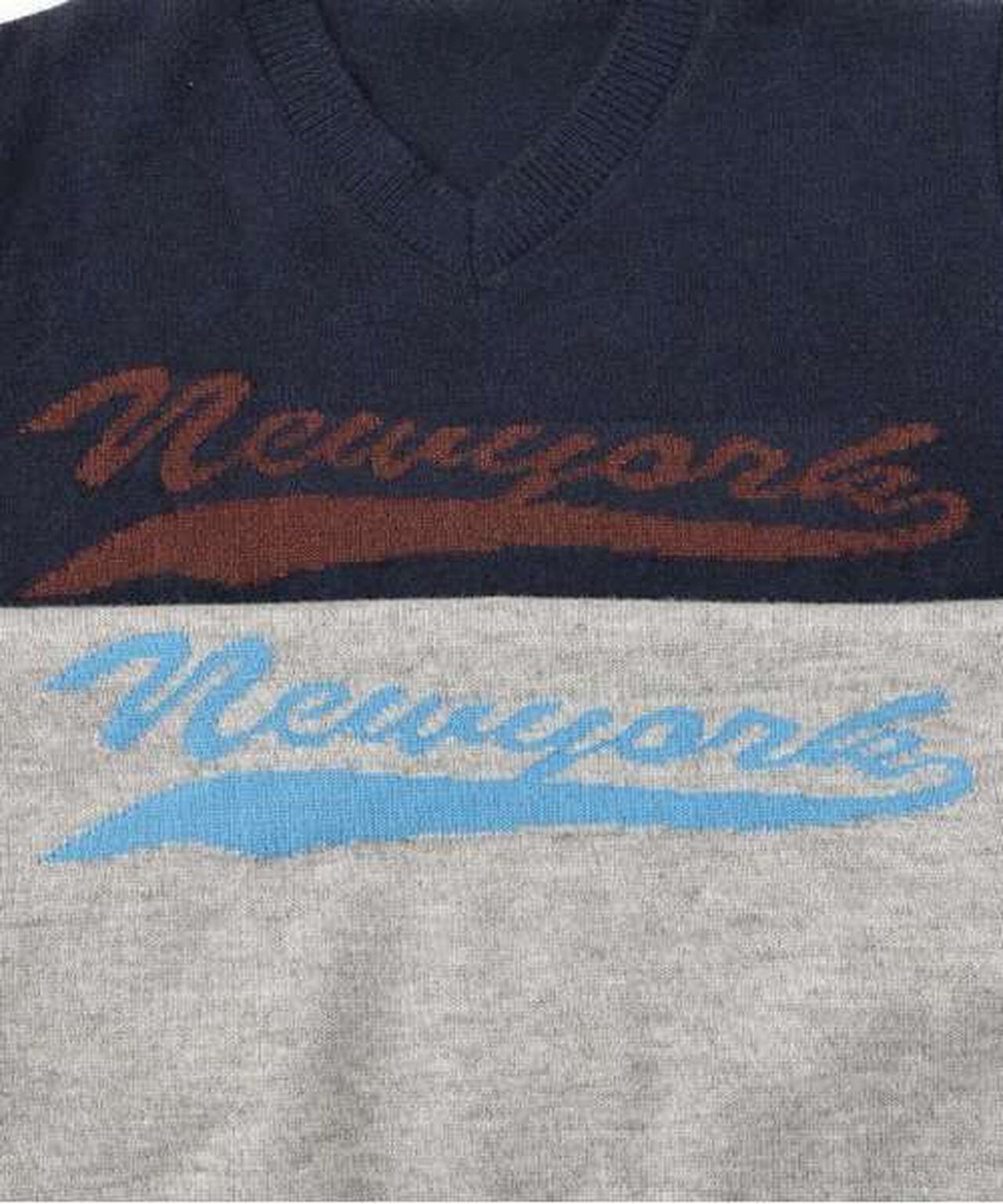 New York V-Neck Knitwear,Gray, large image number 13