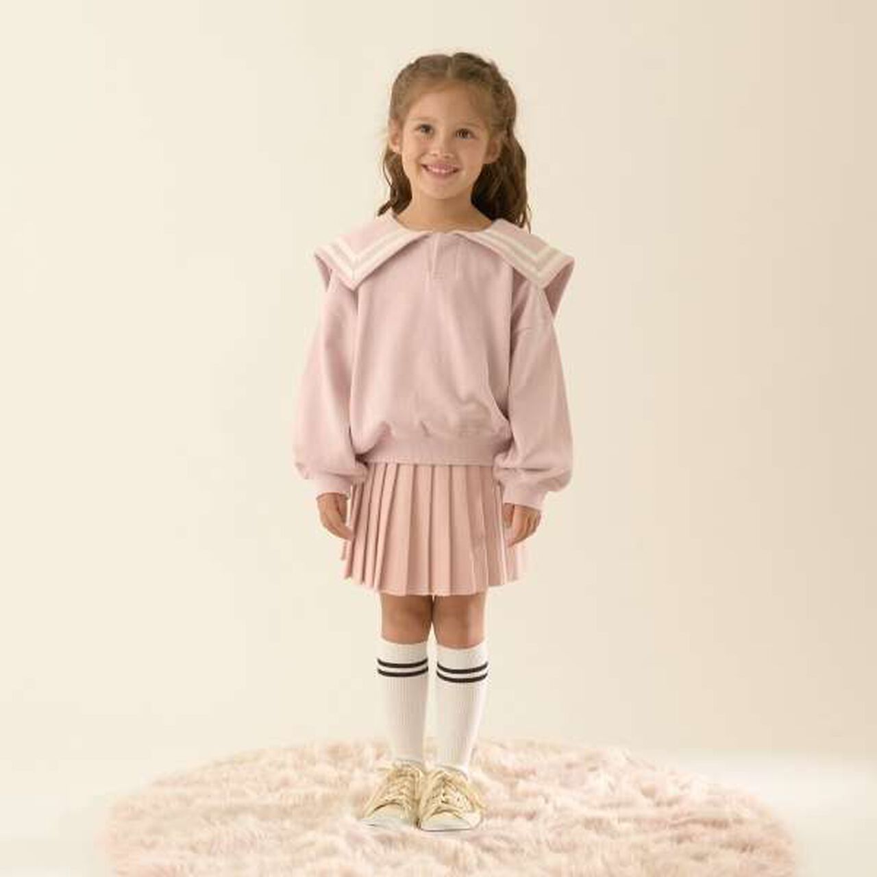 Knit Pleated Skirt,Pink, large image number 17