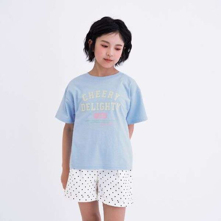 [Daily Price] 100% Cotton College Print Short Sleeve T-Shirt,Off white, medium image number 13