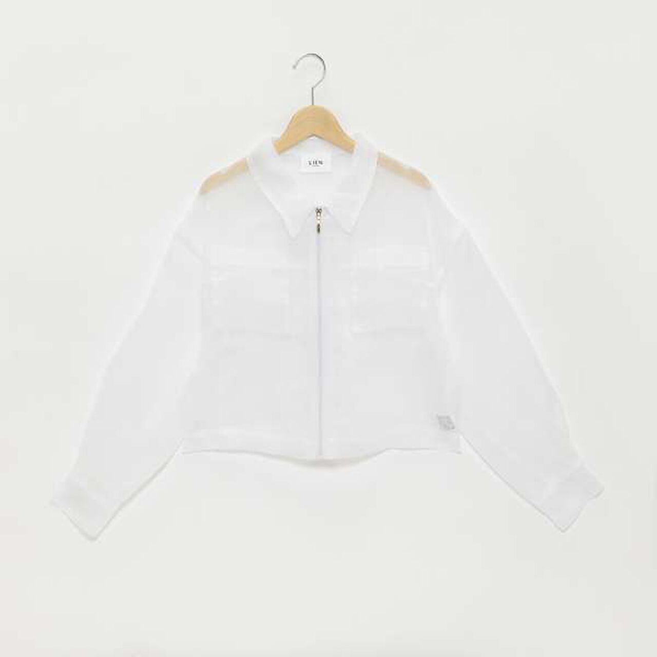 [LADIES] Sheer Shirt Jacket,White, large image number 17