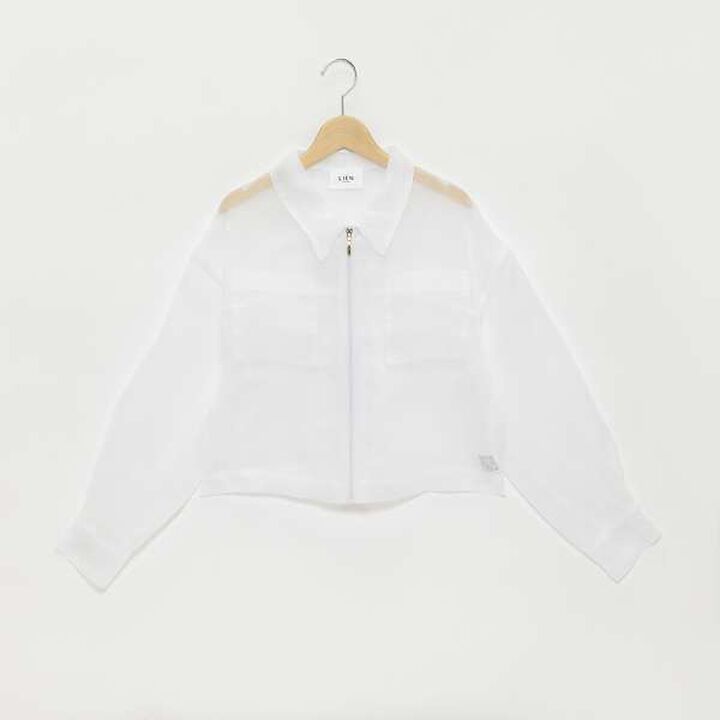 [LADIES] Sheer Shirt Jacket,White, medium image number 17