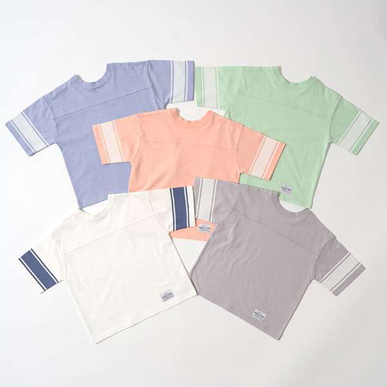 [Cool Touch] Either Way Is Fine! Sleeve Line Print Short Sleeve T-Shirt,Orange, large image number 1