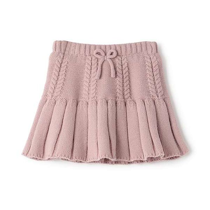 Pleated Knit Skirt,Light gray, medium image number 11