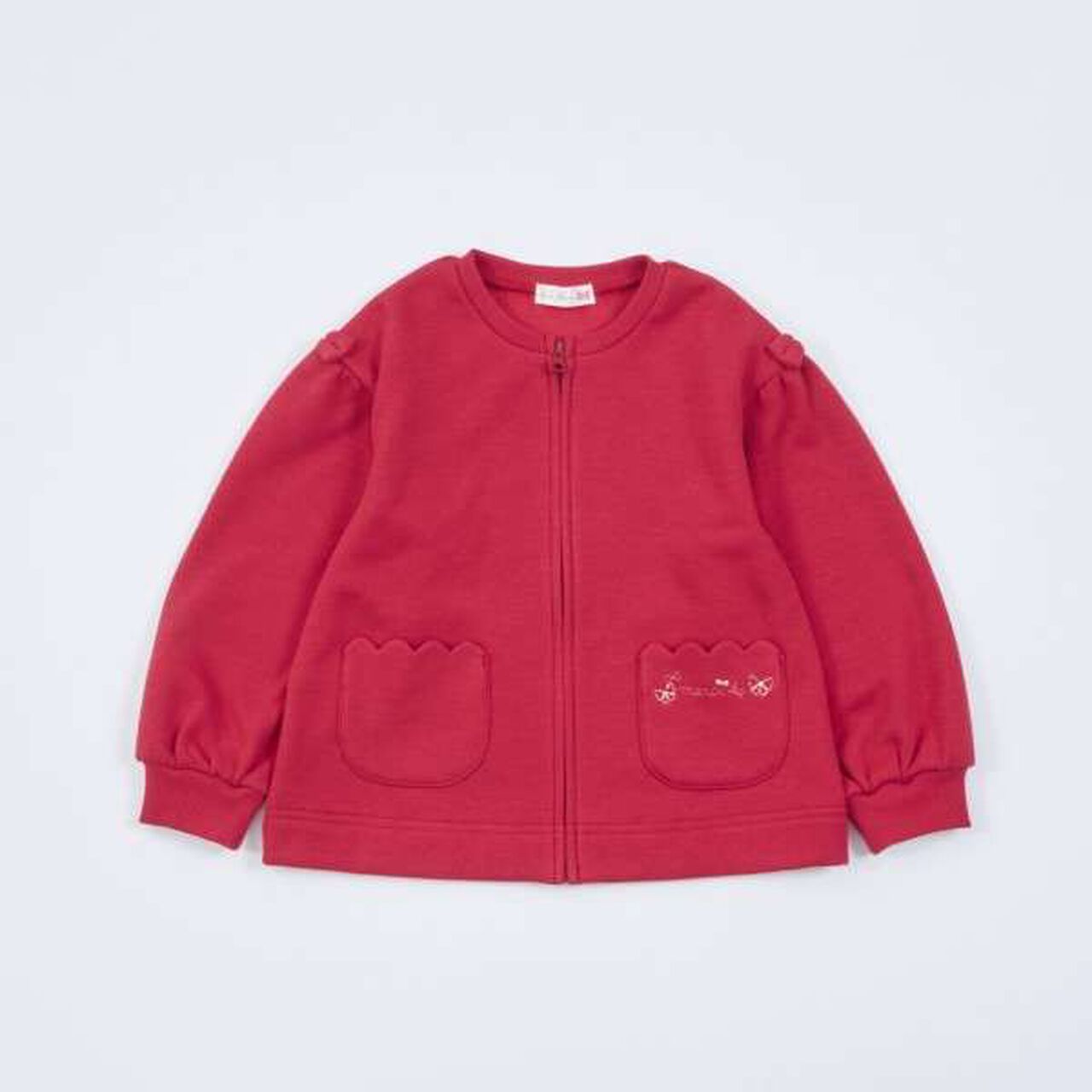 KP Scallop Trim Pocket Shaggy Lining Zip-Up (90-140),Black, large image number 18