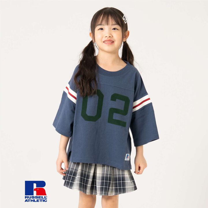 [Russell] Numbered Football Long Sleeve T-Shirt,, medium