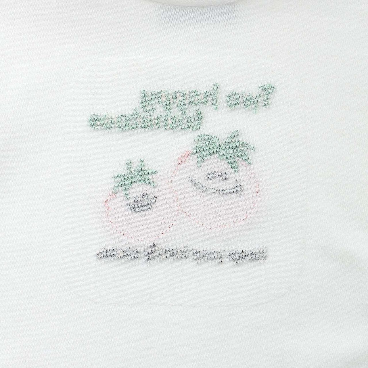 Tomato Appliqu&eacute; Short Sleeve T-Shirt Outfit Set,Off white, large image number 6