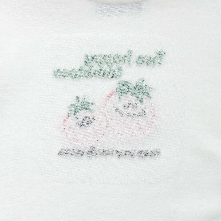 Tomato Appliqu&eacute; Short Sleeve T-Shirt Outfit Set,Off white, medium image number 6