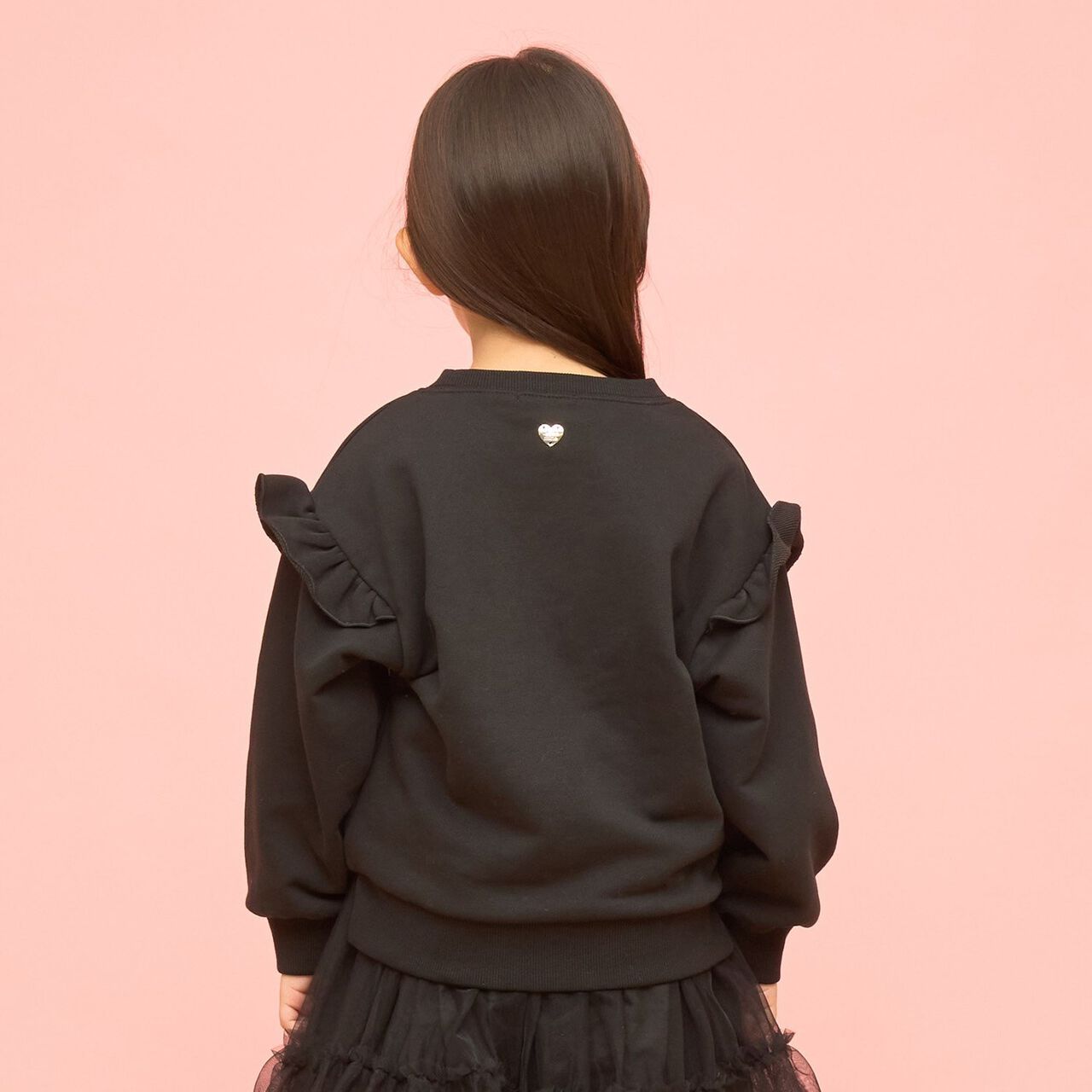 Quick-Dry Fleece Strawberry Appliqu&eacute; Sweatshirt,Black, large image number 25